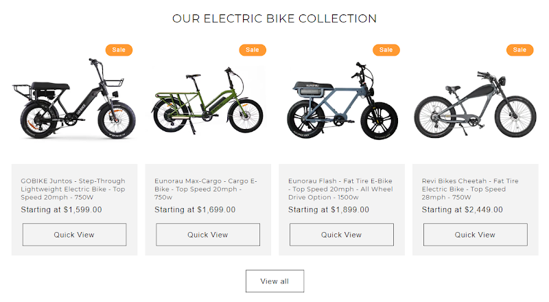 Electric Whispering Electric bicycle store in